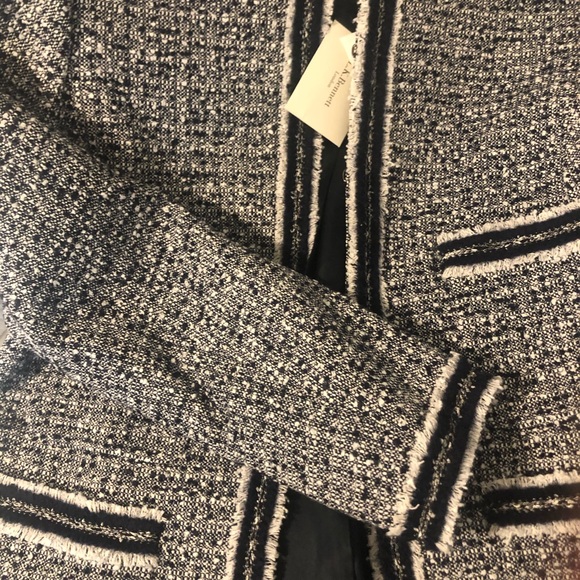 L.K. Bennett Tweed Jacket (Navy) US Size 12 (NWT) - Picture 4 of 6